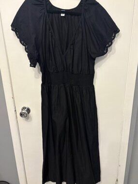 Black Cinch Waist Maxi Dress